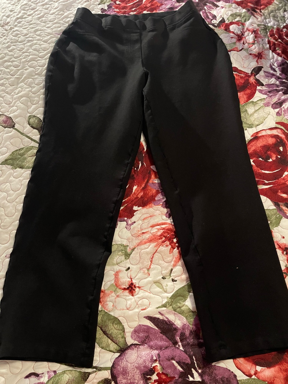 Susan Graver Black Boot Cut Stretch Pants